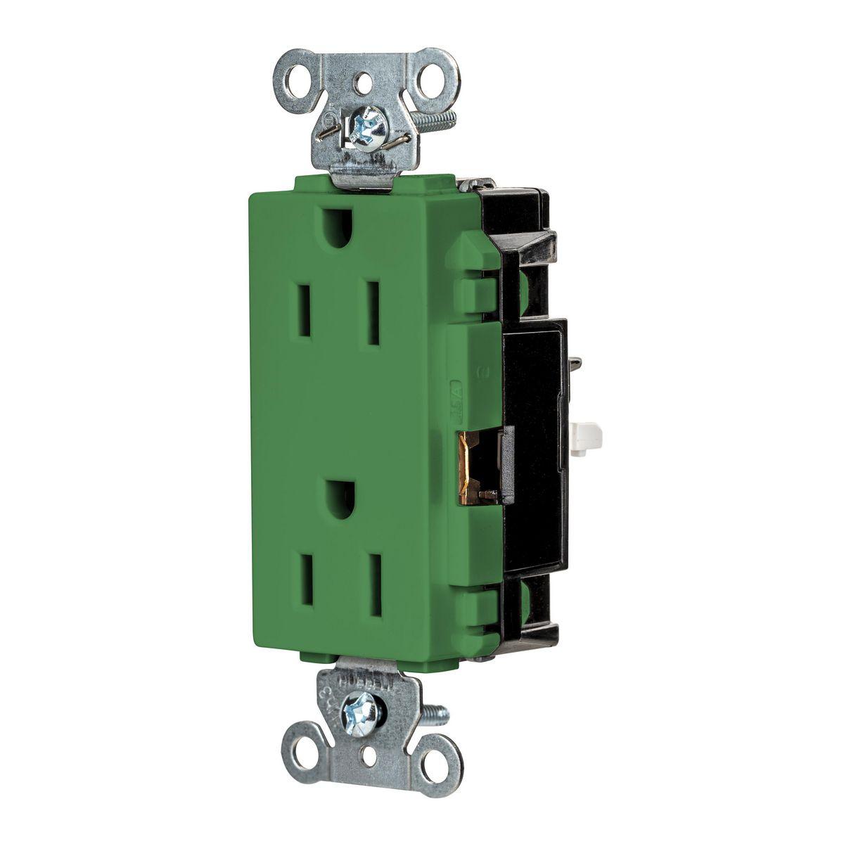 Hubbell Wiring Device-Kellems HBL2152STGN Straight Blade Receptacles