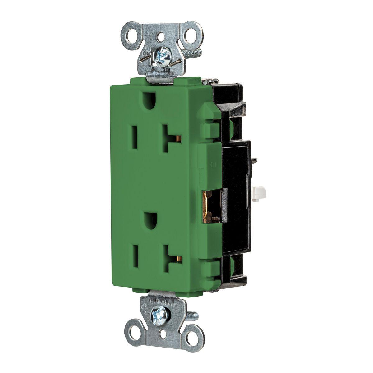 Hubbell Wiring Device-Kellems HBL2162STGN Straight Blade Receptacles