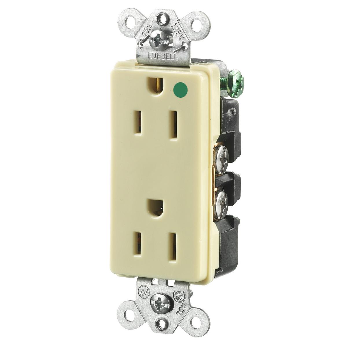 Hubbell Wiring Device-Kellems HBL2172I Straight Blade Receptacles