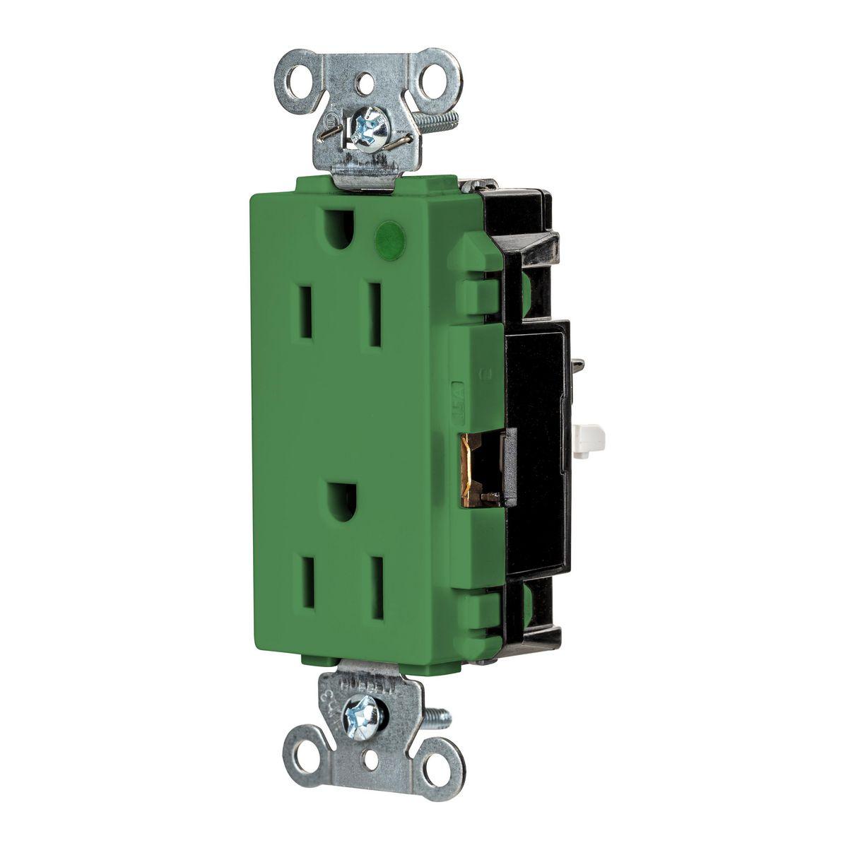 Hubbell Wiring Device-Kellems HBL2172STGN Straight Blade Receptacles