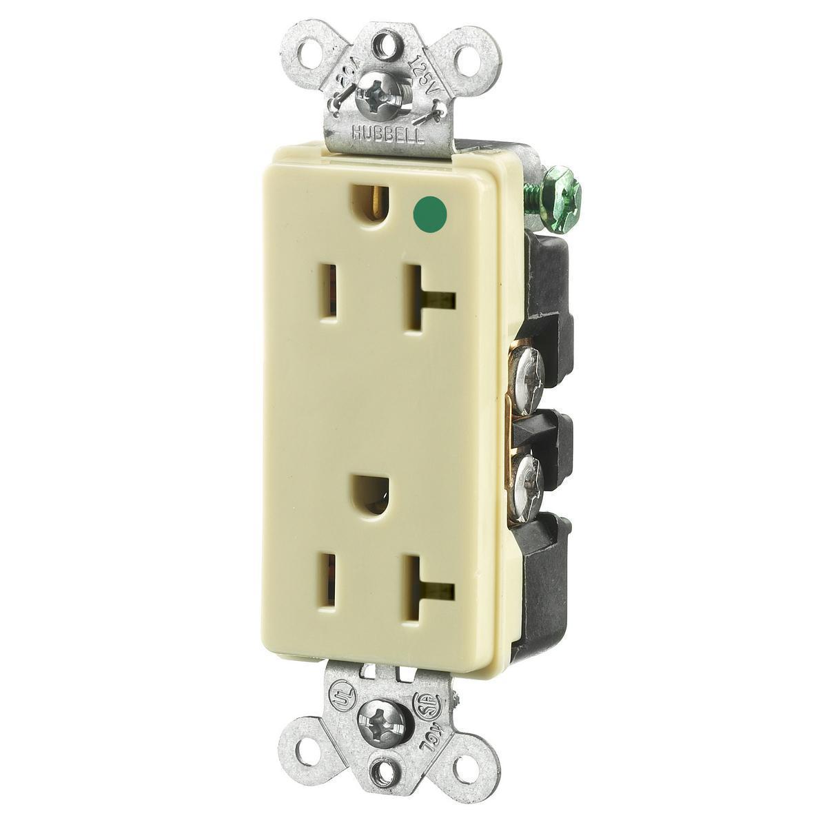 Hubbell Wiring Device-Kellems HBL2182ILR Straight Blade Receptacles