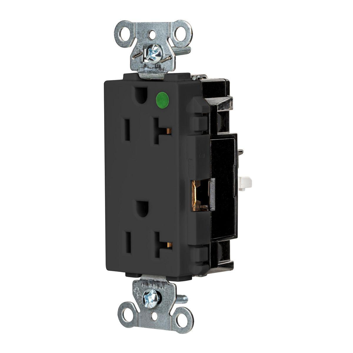 Hubbell Wiring Device-Kellems HBL2182STBK Straight Blade Receptacles