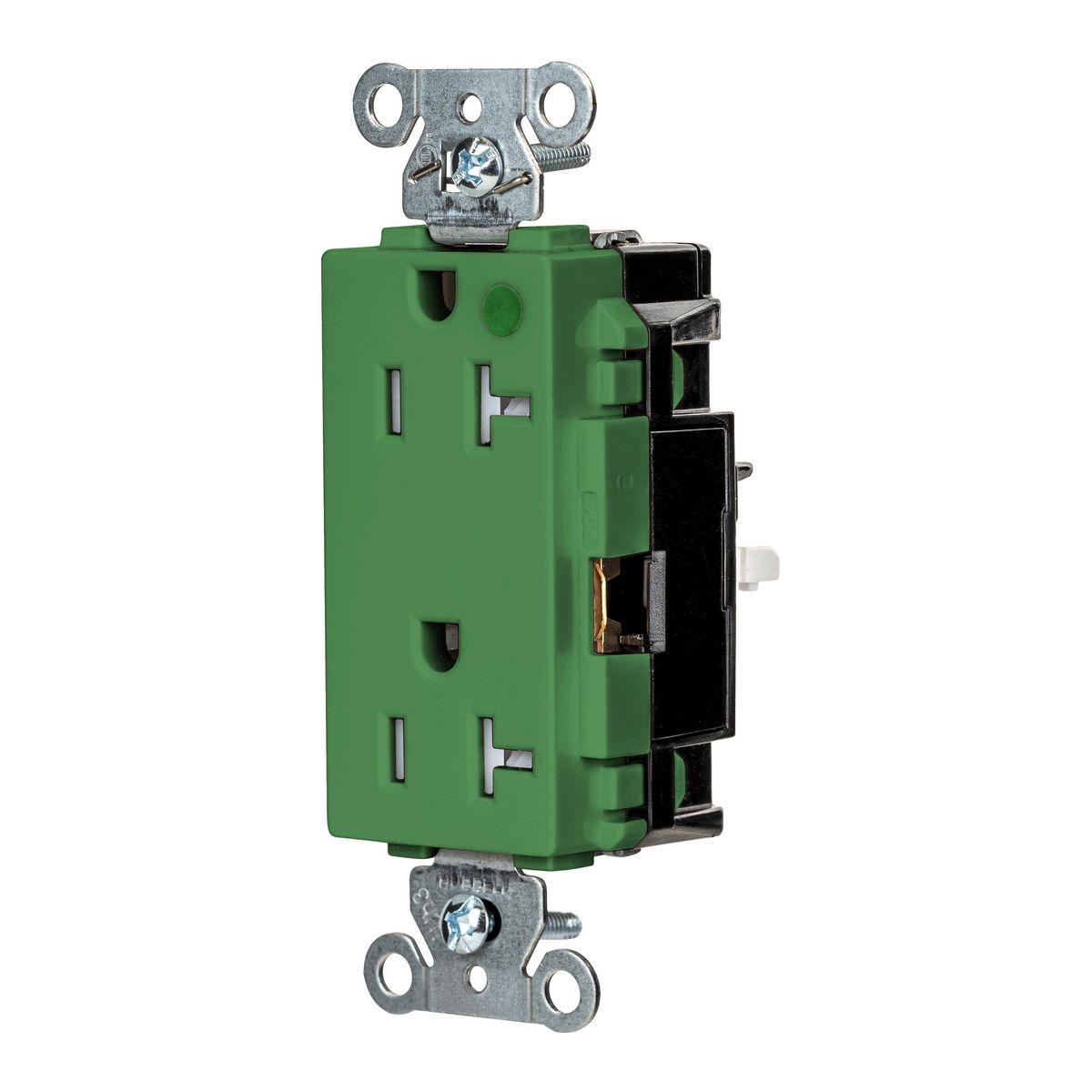 Hubbell Wiring Device-Kellems HBL2182STGNTR Straight Blade Receptacles