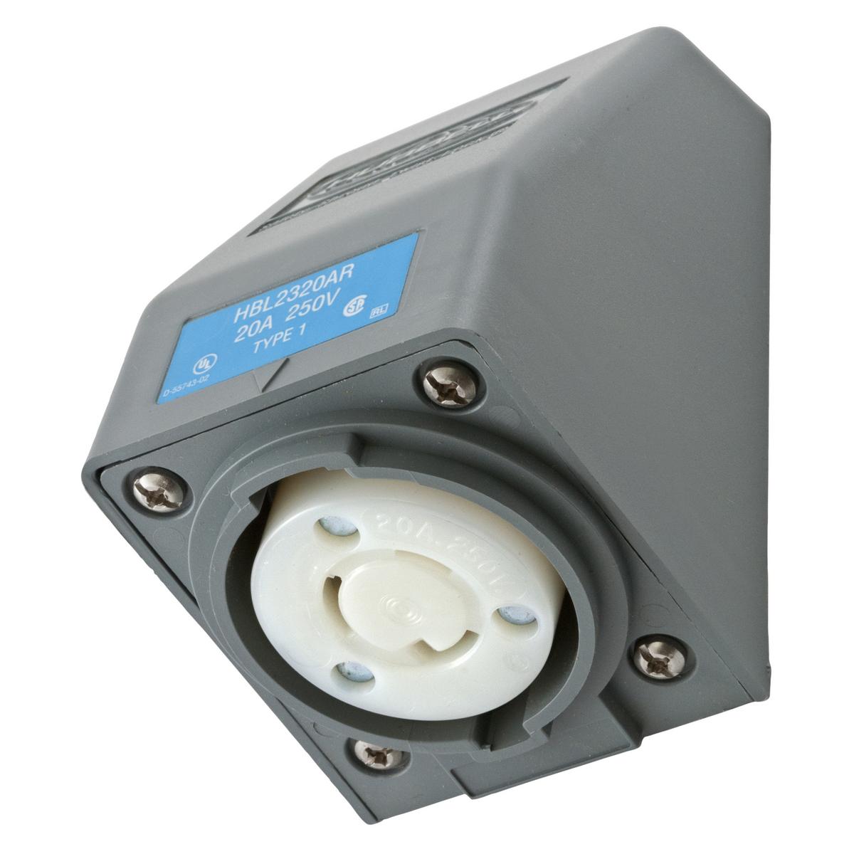 Hubbell Wiring Device-Kellems HBL2320AR Locking Receptacles