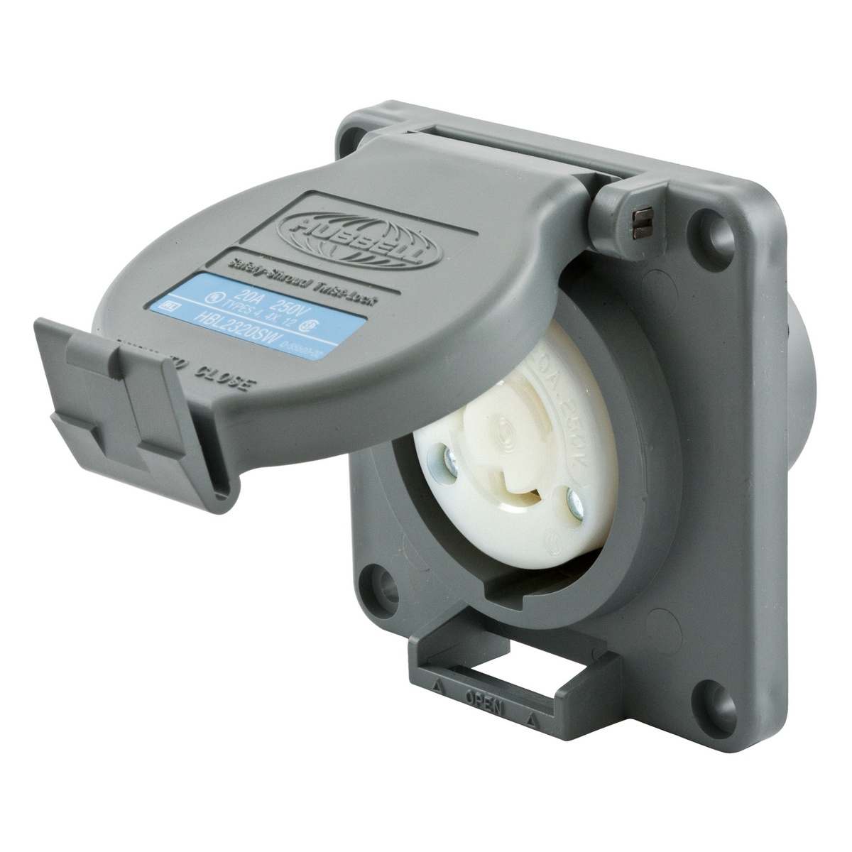 Hubbell Wiring Device-Kellems HBL2320SW Locking Receptacles