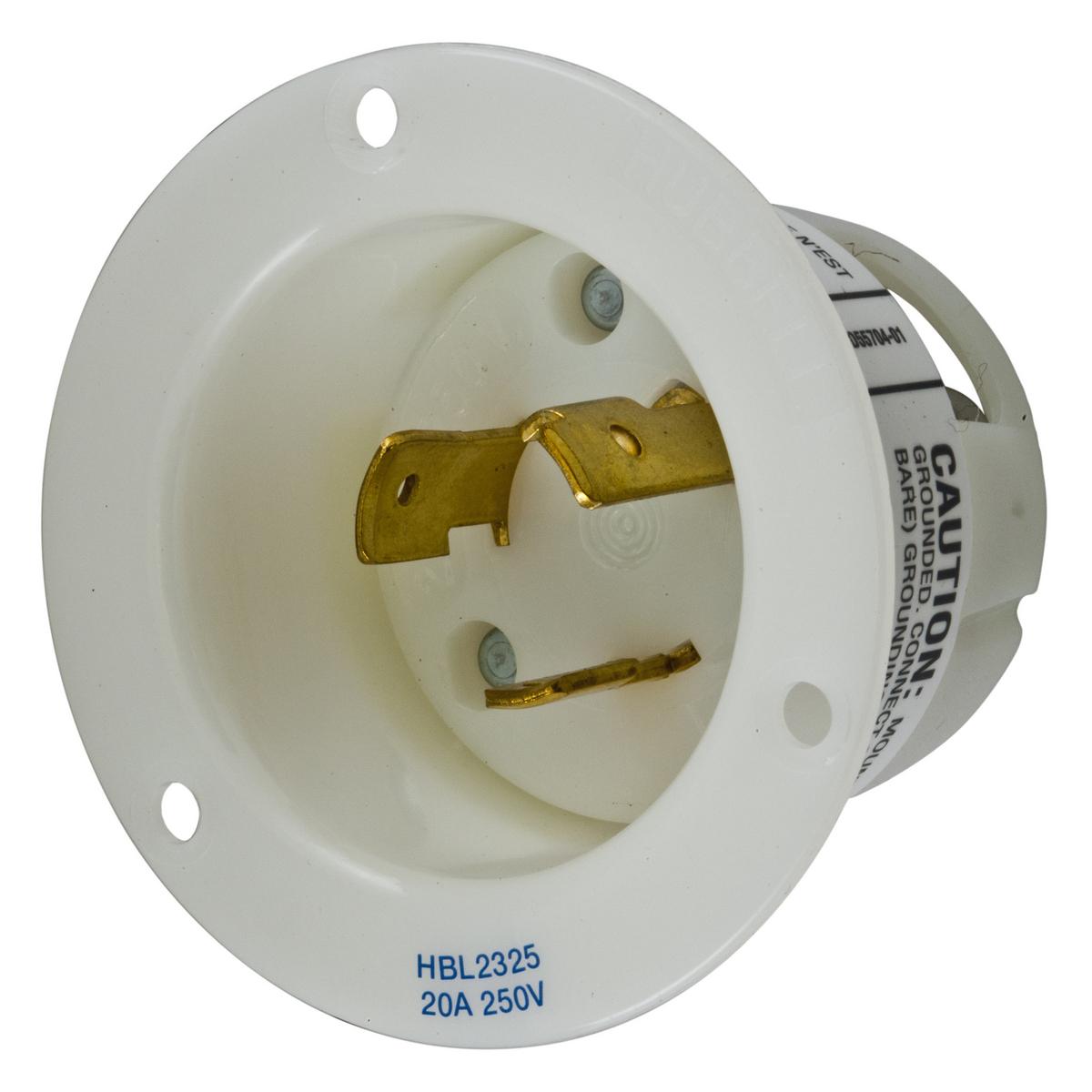 Hubbell Wiring Device-Kellems HBL2325 Locking Flanged Inlets & Outlets