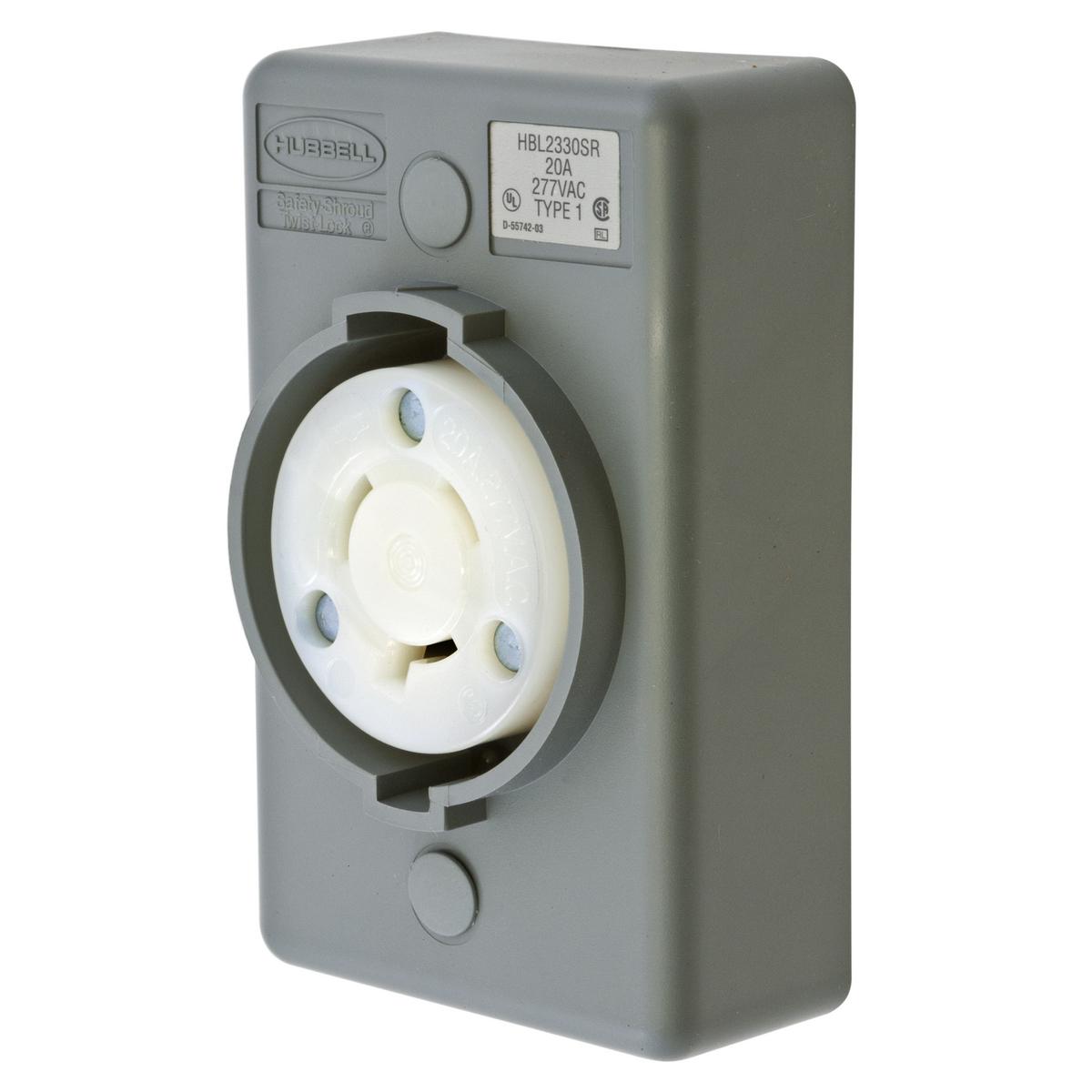 Hubbell Wiring Device-Kellems HBL2330SR Locking Receptacles