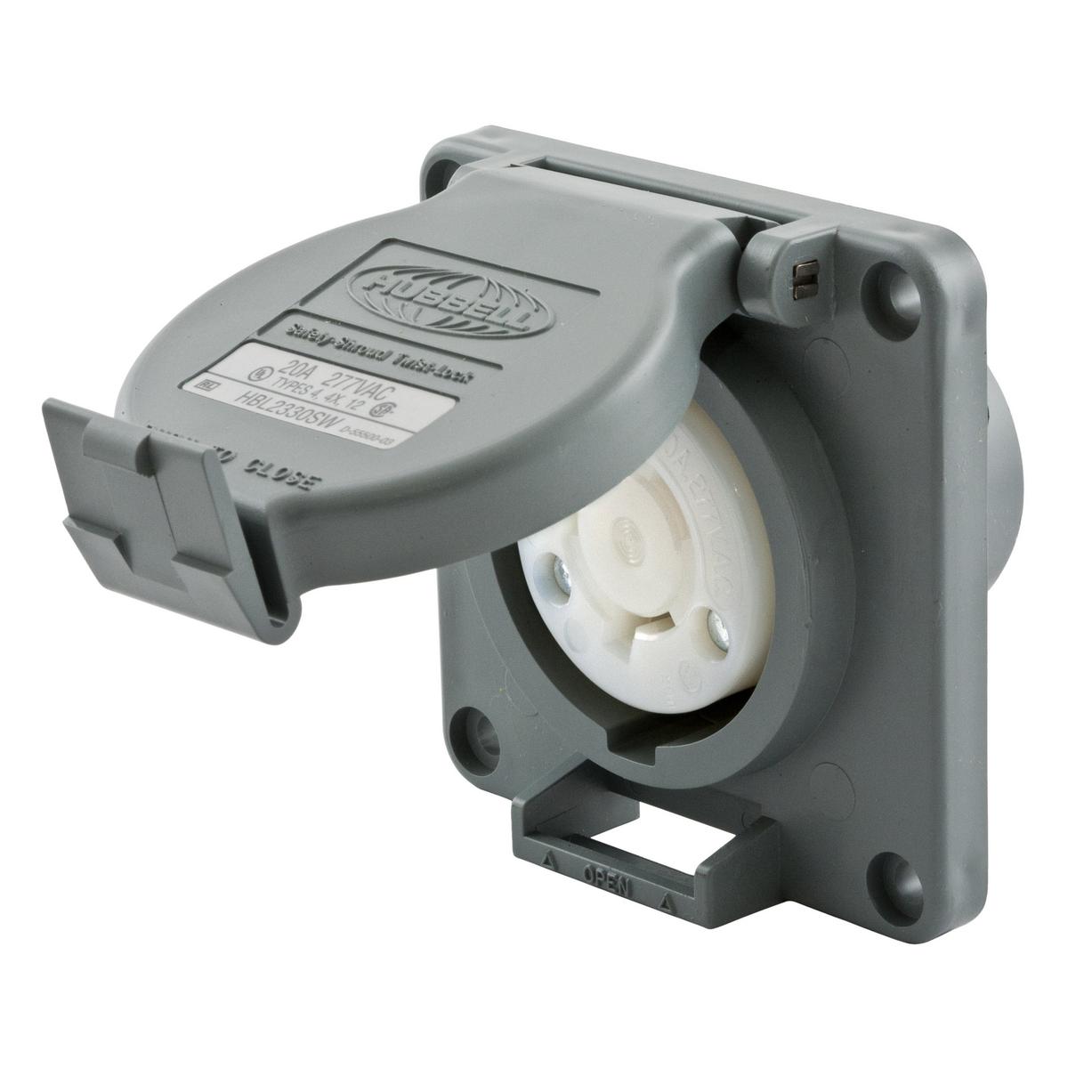 Hubbell Wiring Device-Kellems HBL2330SW Locking Receptacles