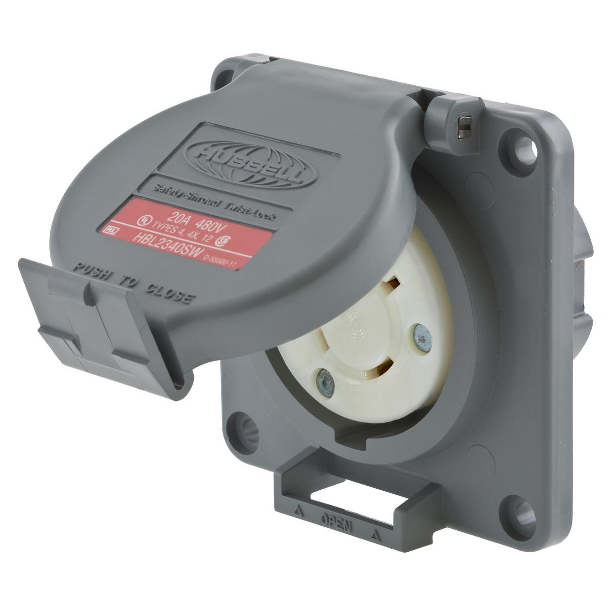 Hubbell Wiring Device-Kellems HBL2340SW Locking Receptacles