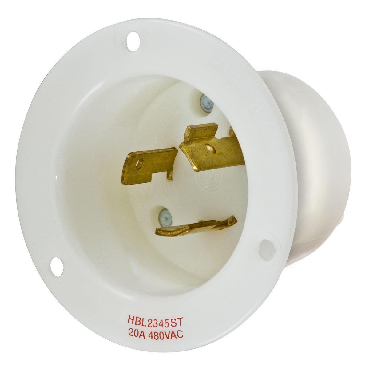 Hubbell Wiring Device-Kellems HBL2345 Locking Flanged Inlets & Outlets