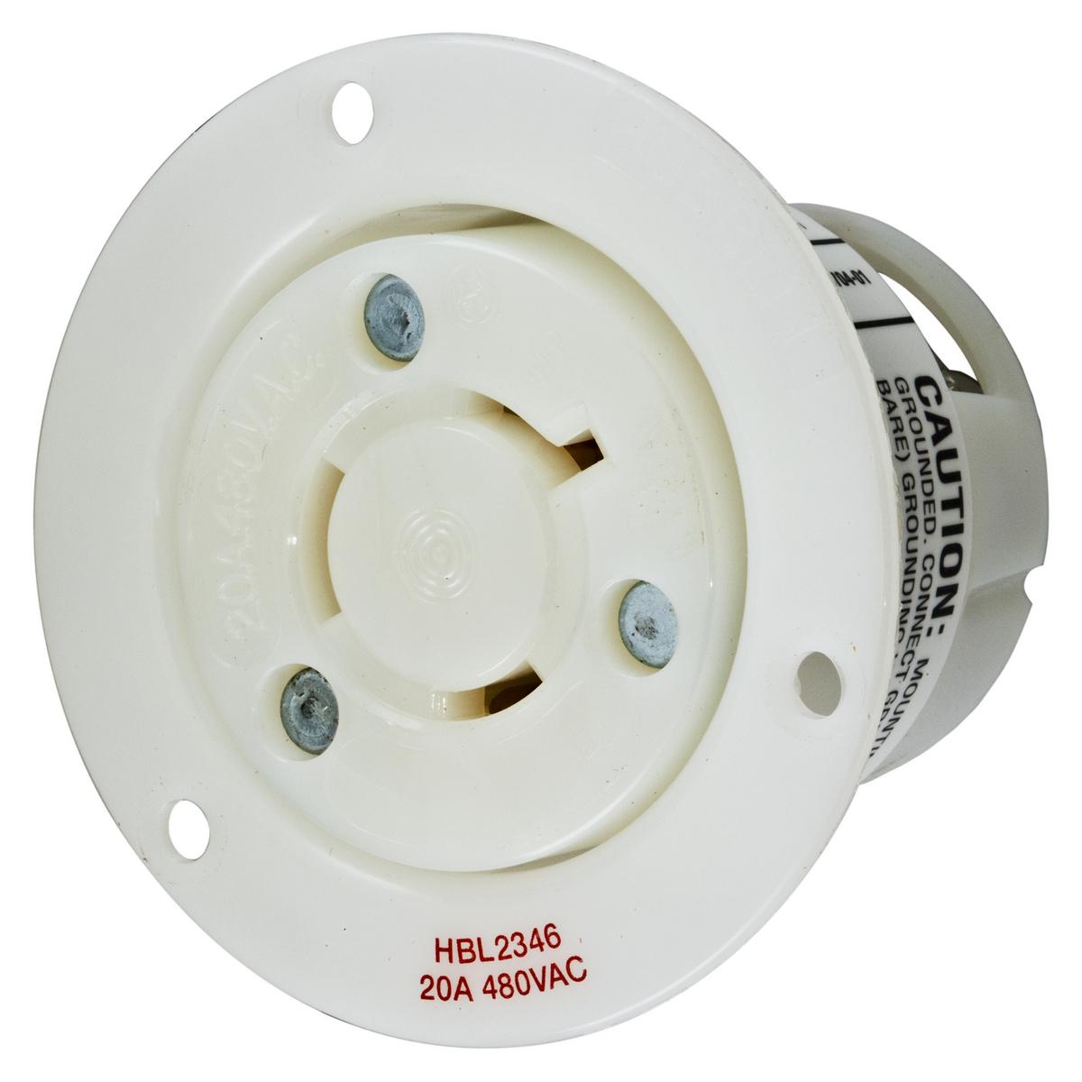 Hubbell Wiring Device-Kellems HBL2346 Locking Flanged Inlets & Outlets