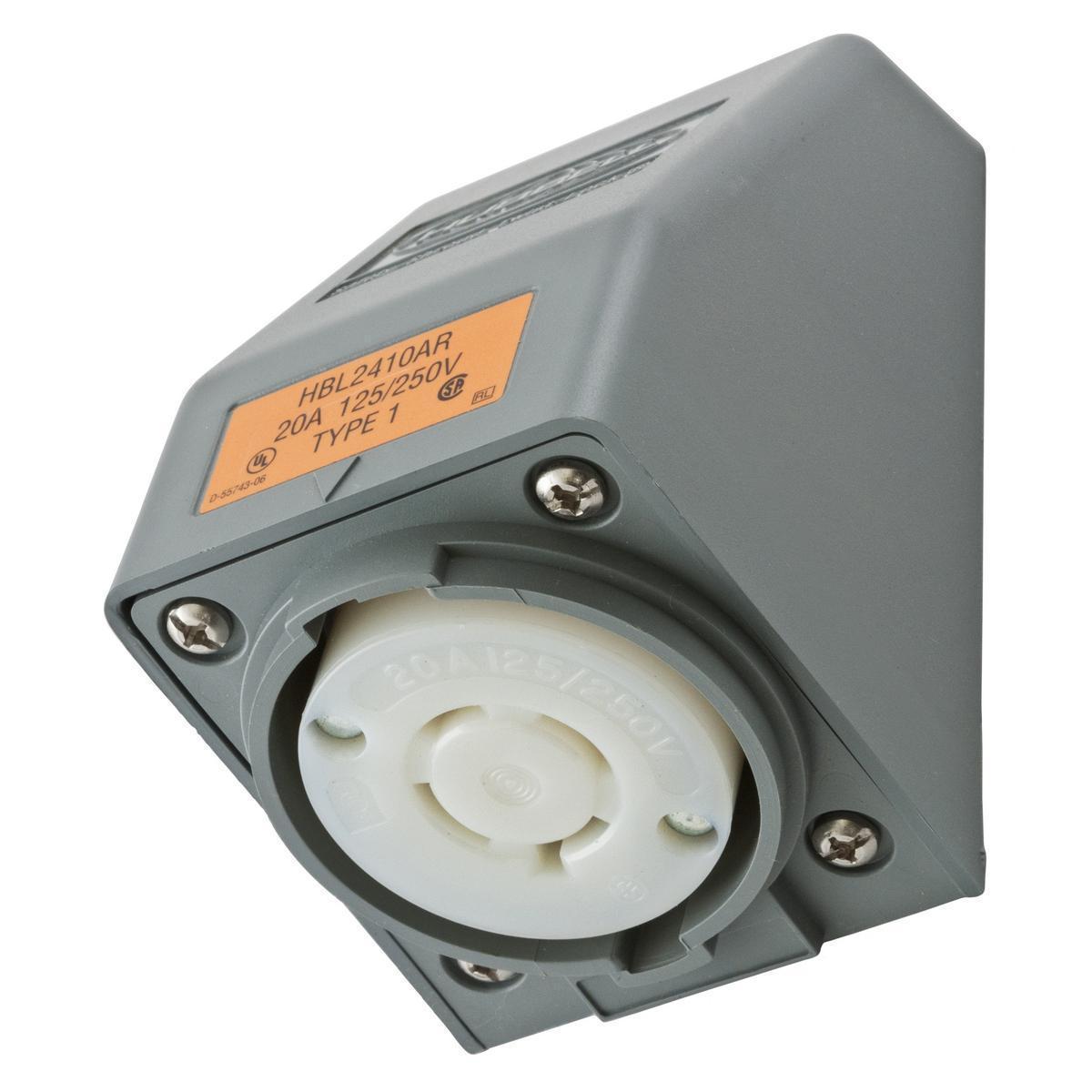 Hubbell Wiring Device-Kellems HBL2410AR Locking Receptacles