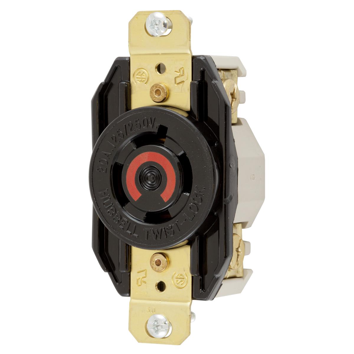 Hubbell Wiring Device-Kellems HBL2410RT Locking Receptacles