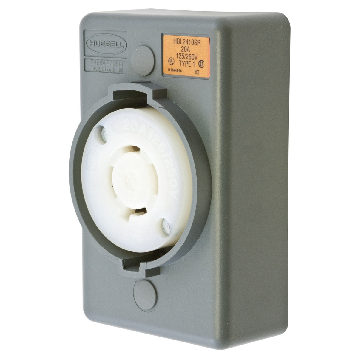 Hubbell Wiring Device-Kellems HBL2410SR Locking Receptacles