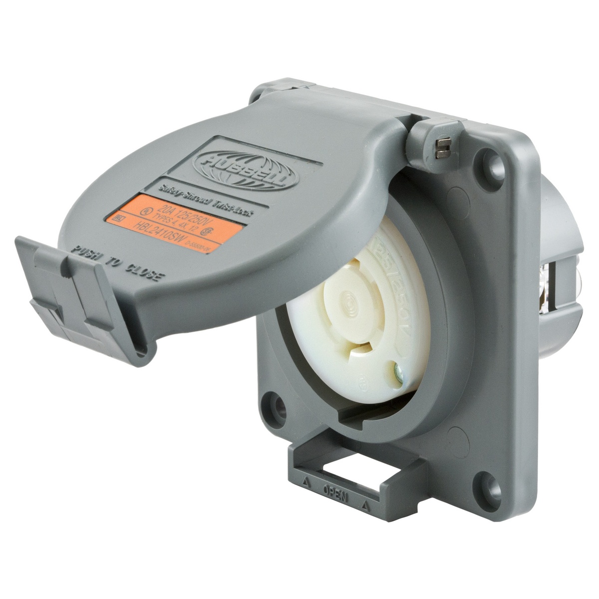 Hubbell Wiring Device-Kellems HBL2410SW Locking Receptacles