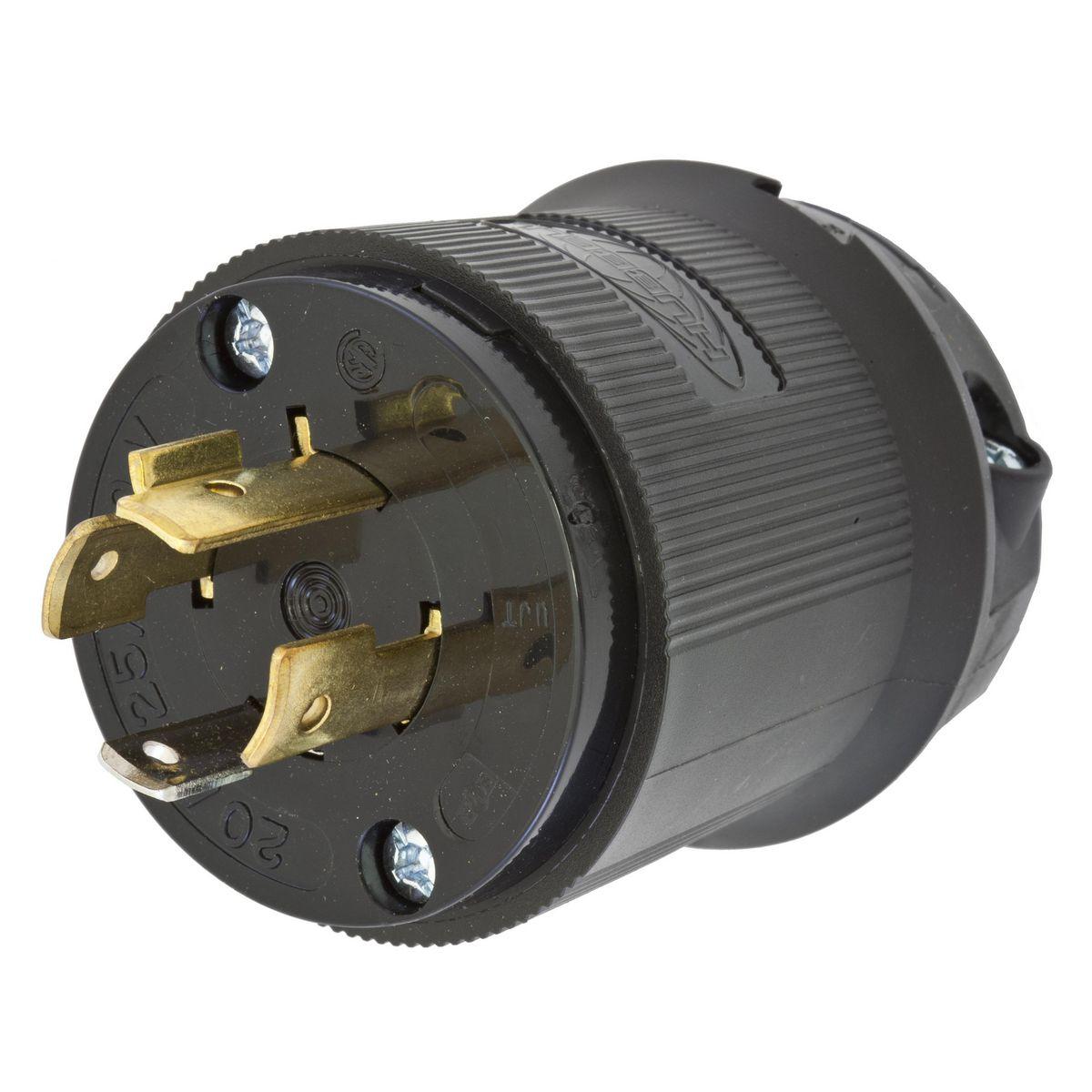 Hubbell Wiring Device-Kellems HBL2411STBK Locking Plugs