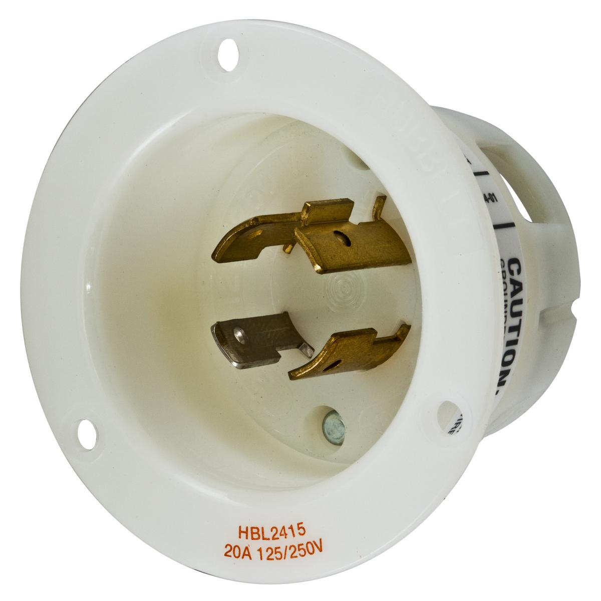 Hubbell Wiring Device-Kellems HBL2415 Locking Flanged Inlets & Outlets