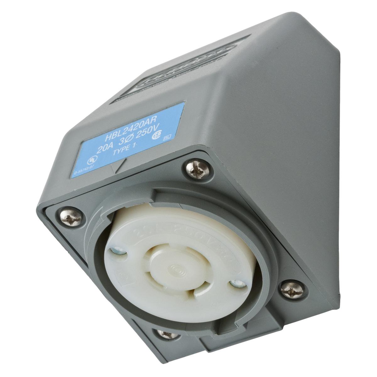Hubbell Wiring Device-Kellems HBL2420AR Locking Receptacles