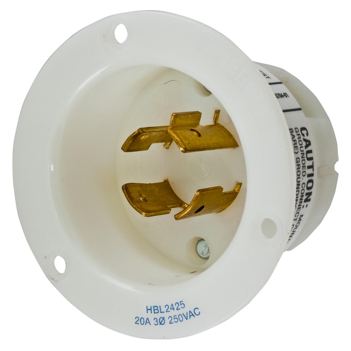 Hubbell Wiring Device-Kellems HBL2425 Locking Flanged Inlets & Outlets