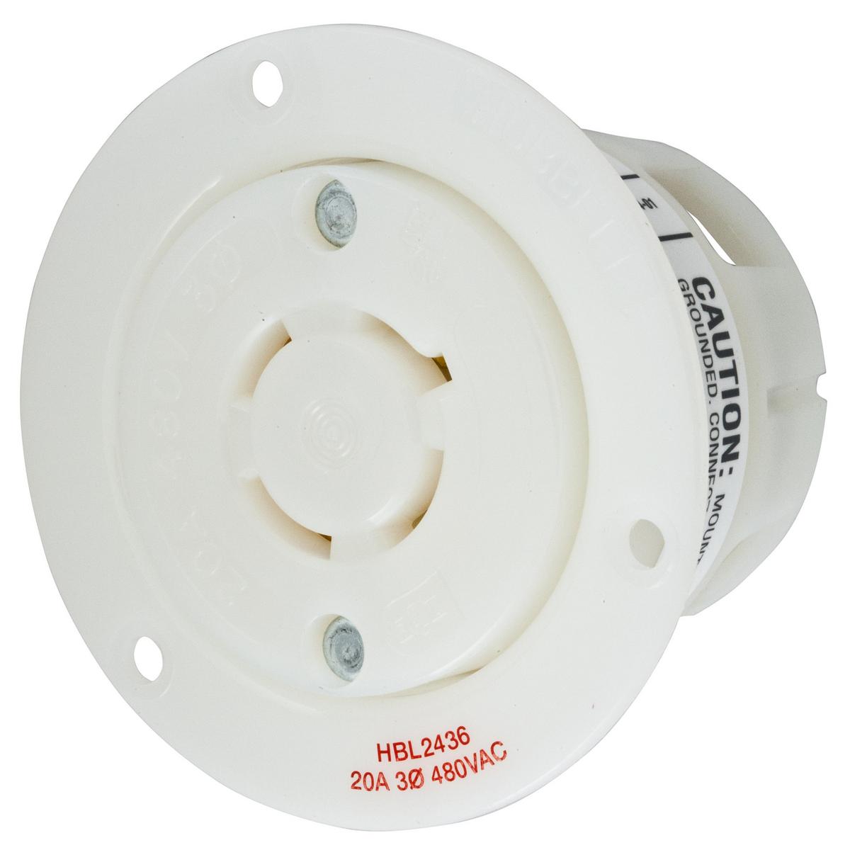 Hubbell Wiring Device-Kellems HBL2436 Locking Flanged Inlets & Outlets