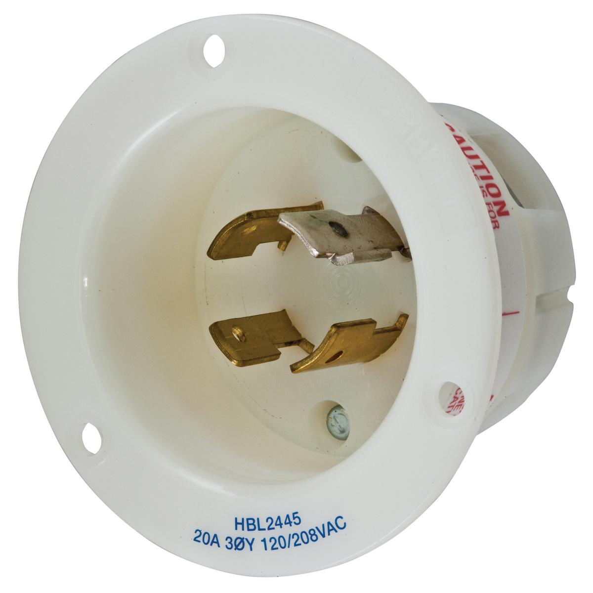 Hubbell Wiring Device-Kellems HBL2445 Locking Flanged Inlets & Outlets
