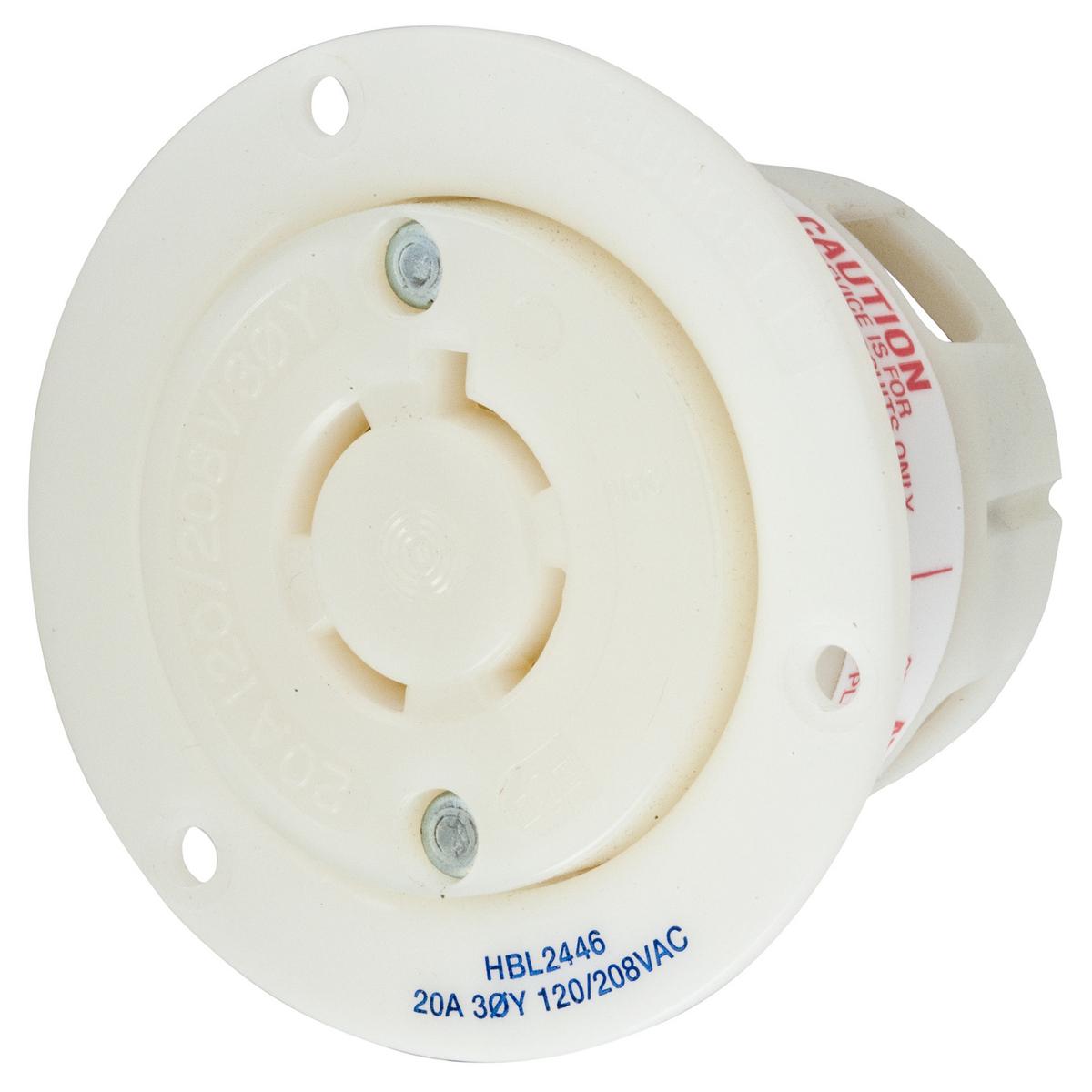 Hubbell Wiring Device-Kellems HBL2446 Locking Flanged Inlets & Outlets