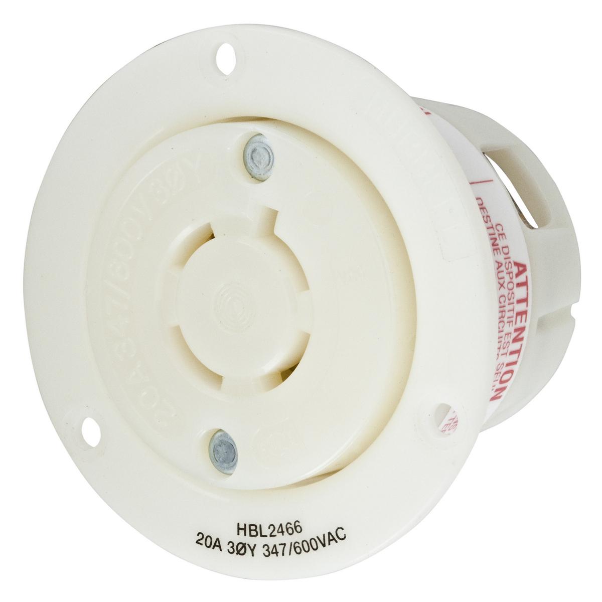 Hubbell Wiring Device-Kellems HBL2466 Locking Flanged Inlets & Outlets