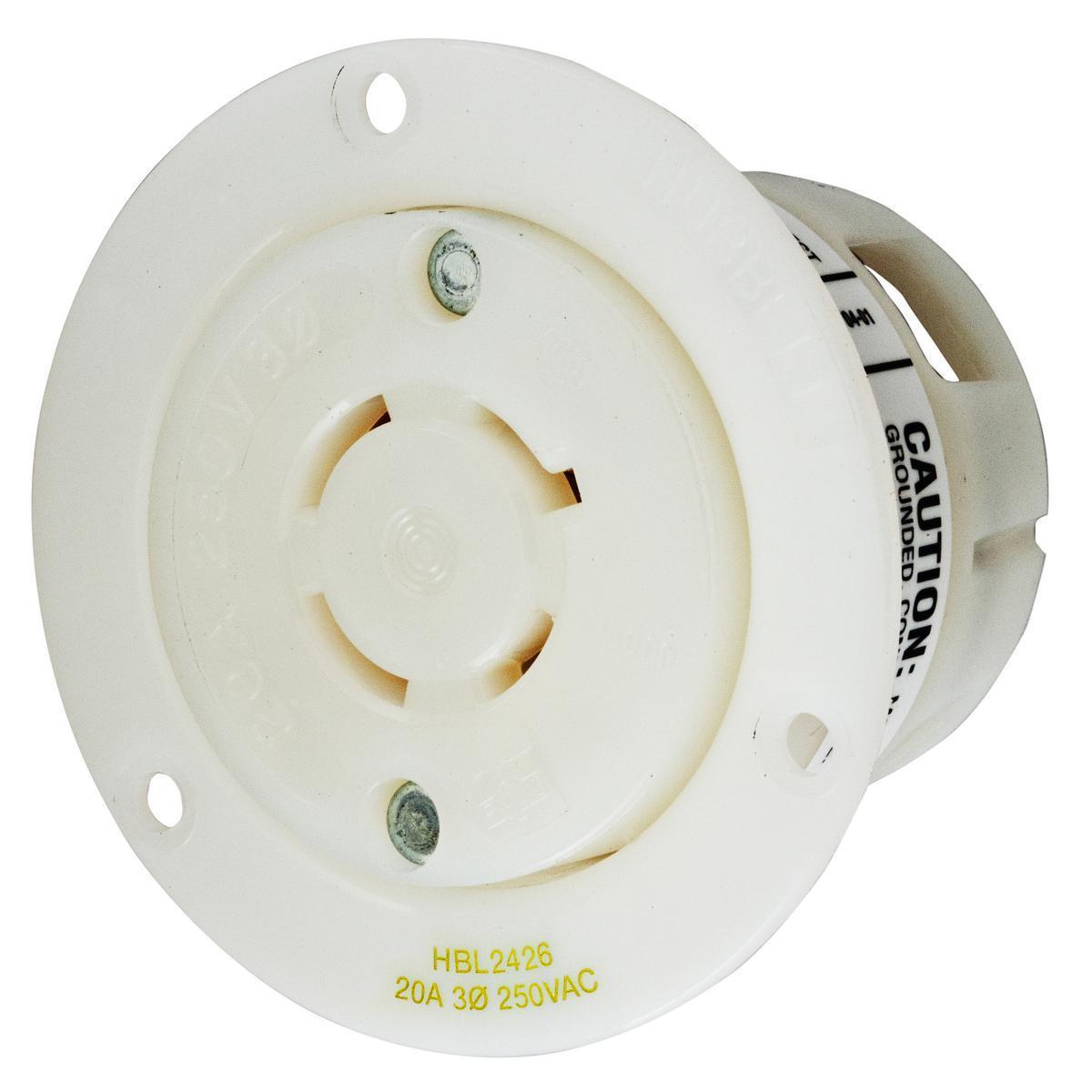 Hubbell Wiring Device-Kellems HBL24CM26 Locking Receptacles