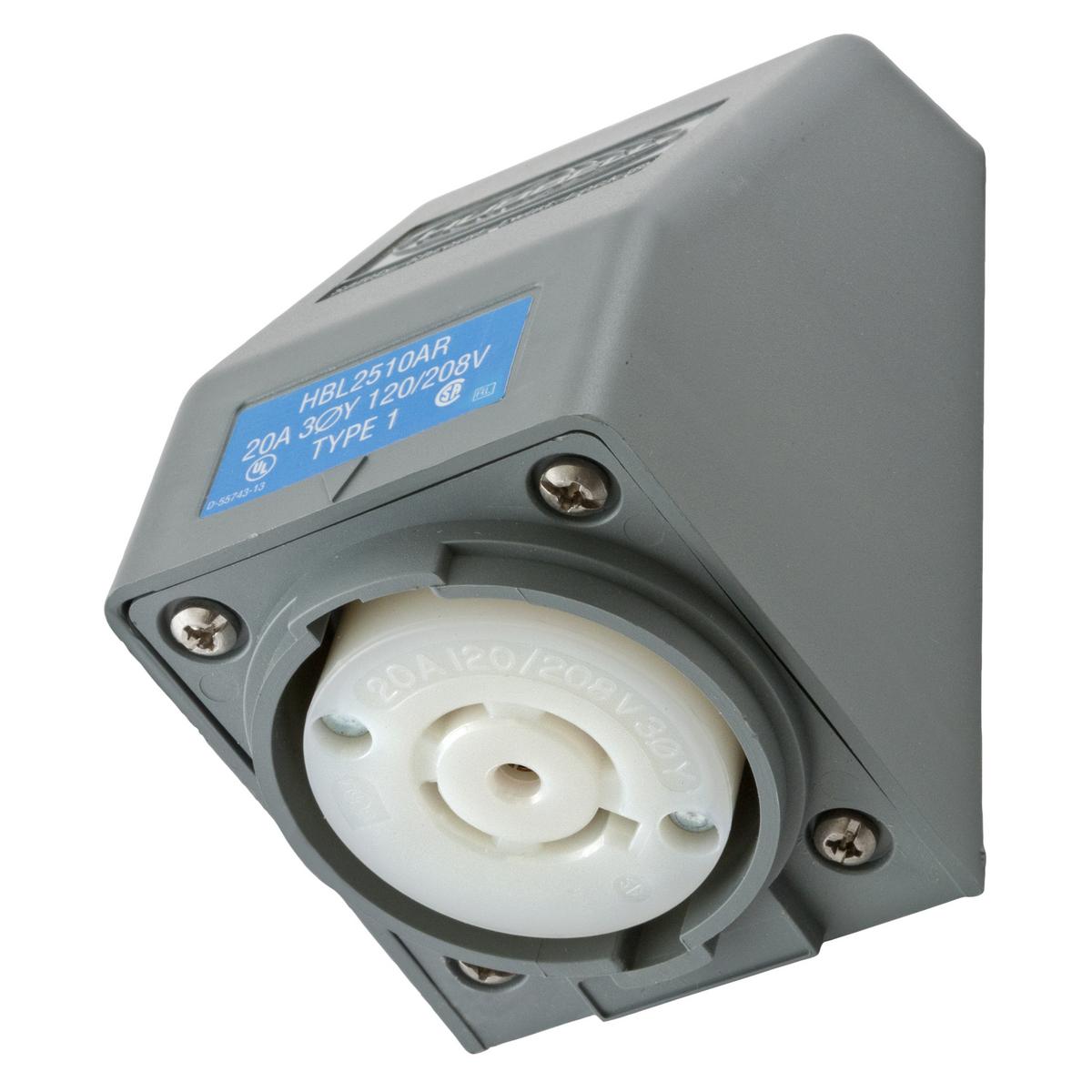 Hubbell Wiring Device-Kellems HBL2510AR Locking Receptacles