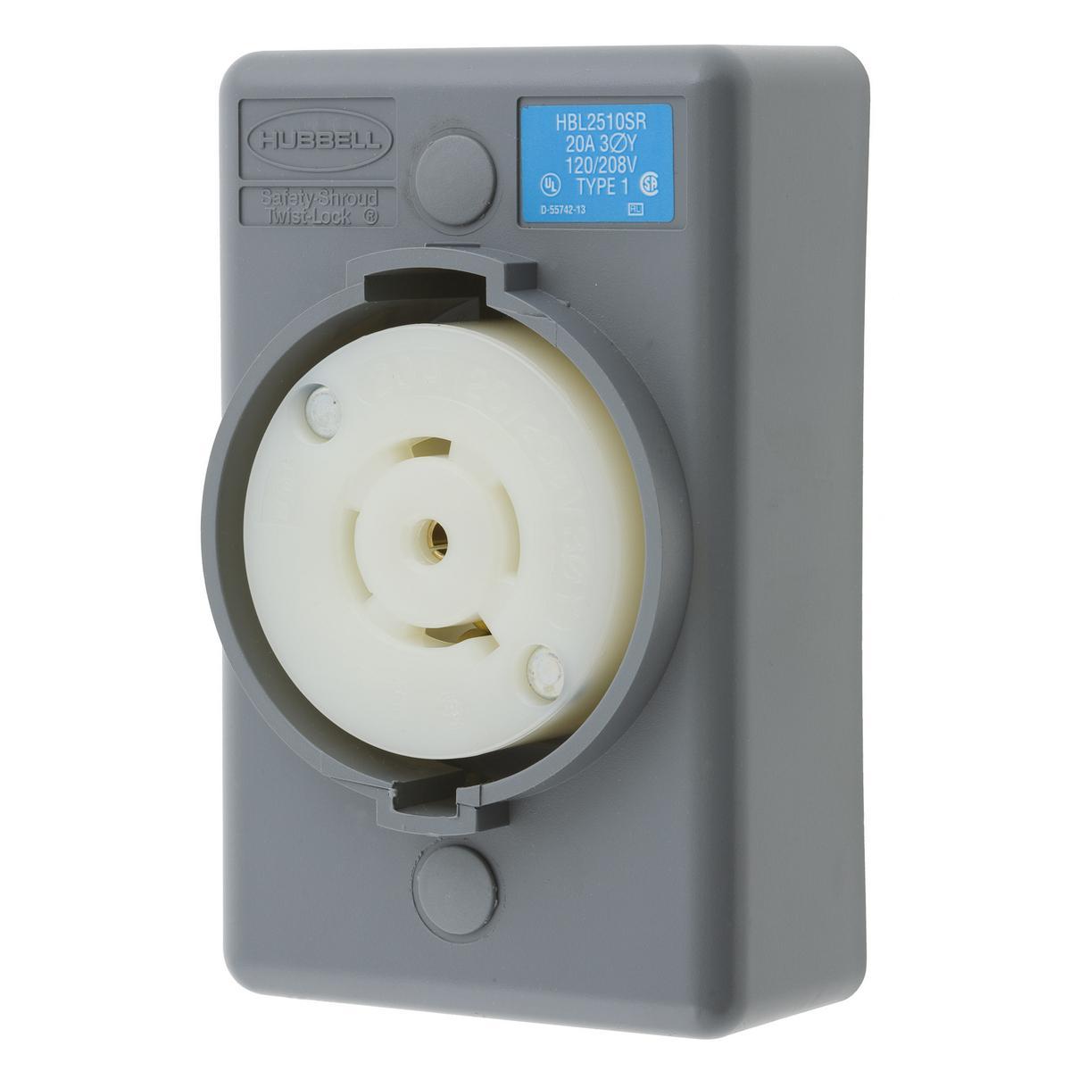 Hubbell Wiring Device-Kellems HBL2510SR Locking Receptacles