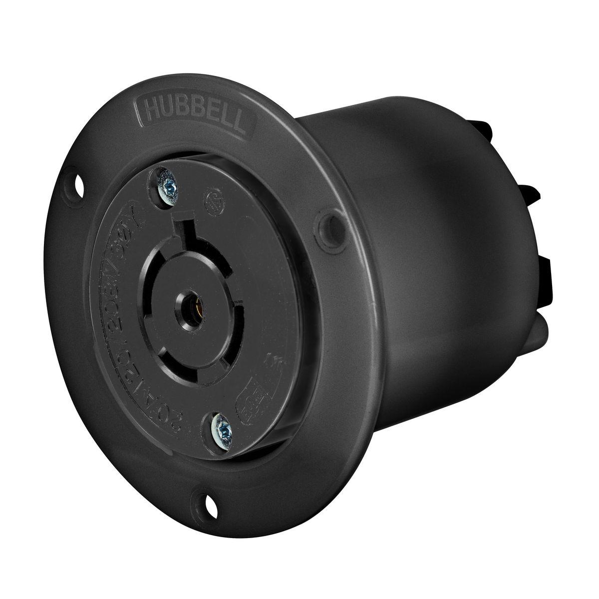 Hubbell Wiring Device-Kellems HBL2516STBK Locking Receptacles