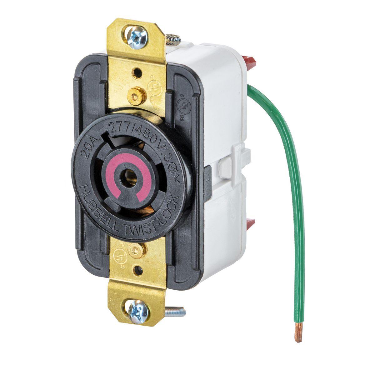 Hubbell Wiring Device-Kellems HBL2520ST Locking Receptacles
