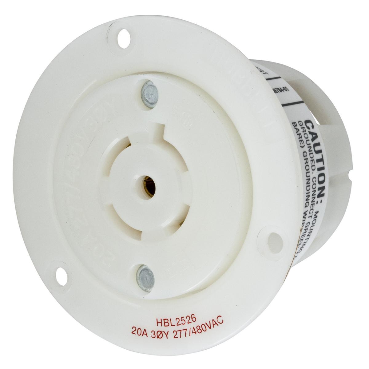 Hubbell Wiring Device-Kellems HBL2526 Locking Flanged Inlets & Outlets
