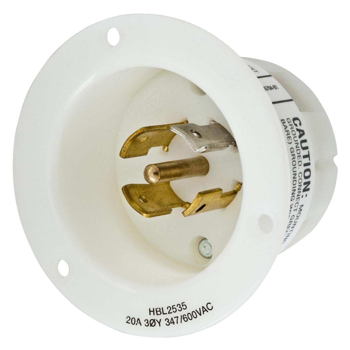 Hubbell Wiring Device-Kellems HBL2535 Locking Flanged Inlets & Outlets