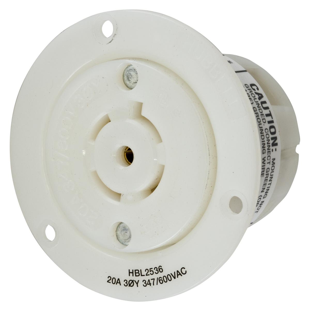 Hubbell Wiring Device-Kellems HBL2536 Locking Flanged Inlets & Outlets