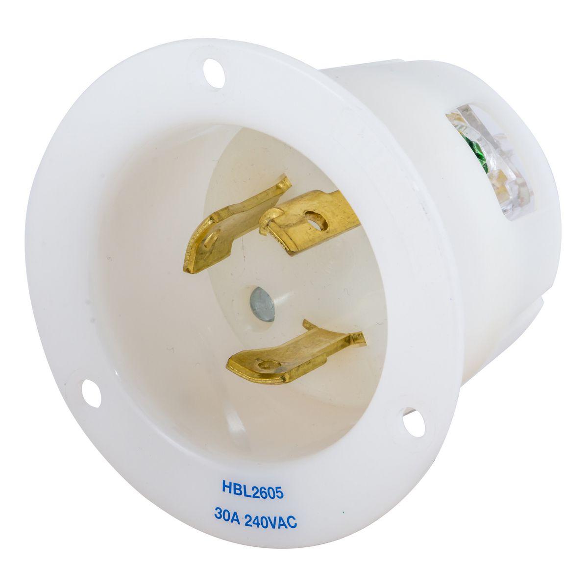 Hubbell Wiring Device-Kellems HBL2605 Locking Flanged Inlets & Outlets