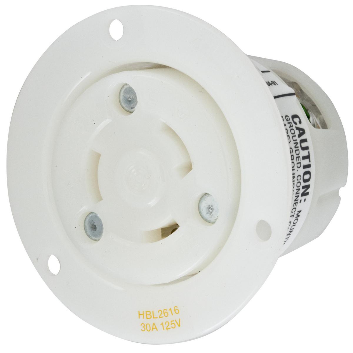 Hubbell Wiring Device-Kellems HBL2616 Locking Flanged Inlets & Outlets