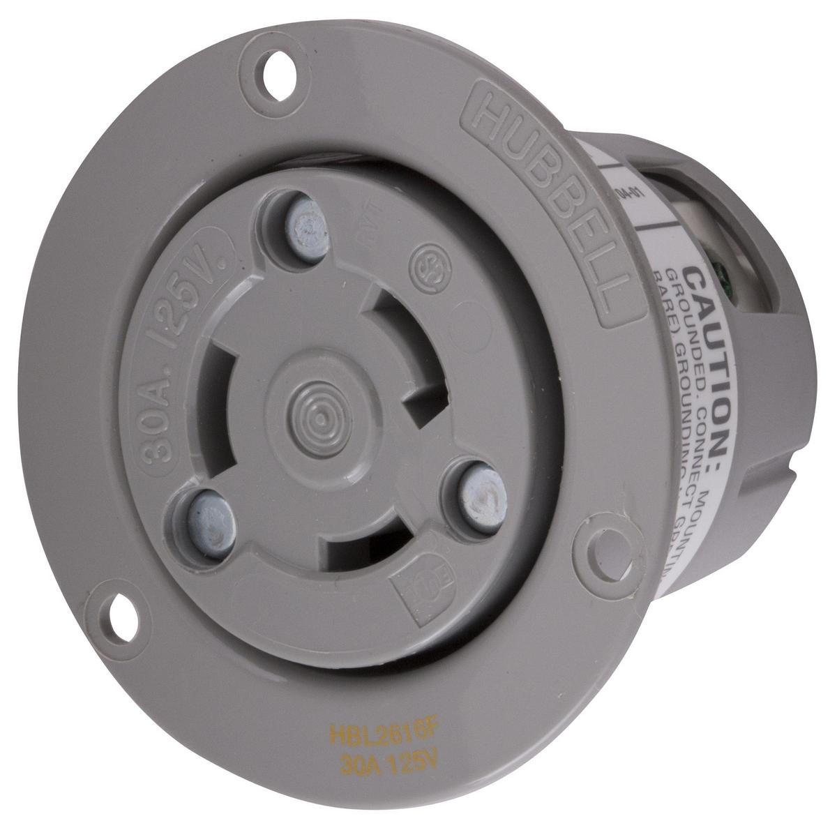Hubbell Wiring Device-Kellems HBL2616F Locking Flanged Inlets & Outlets