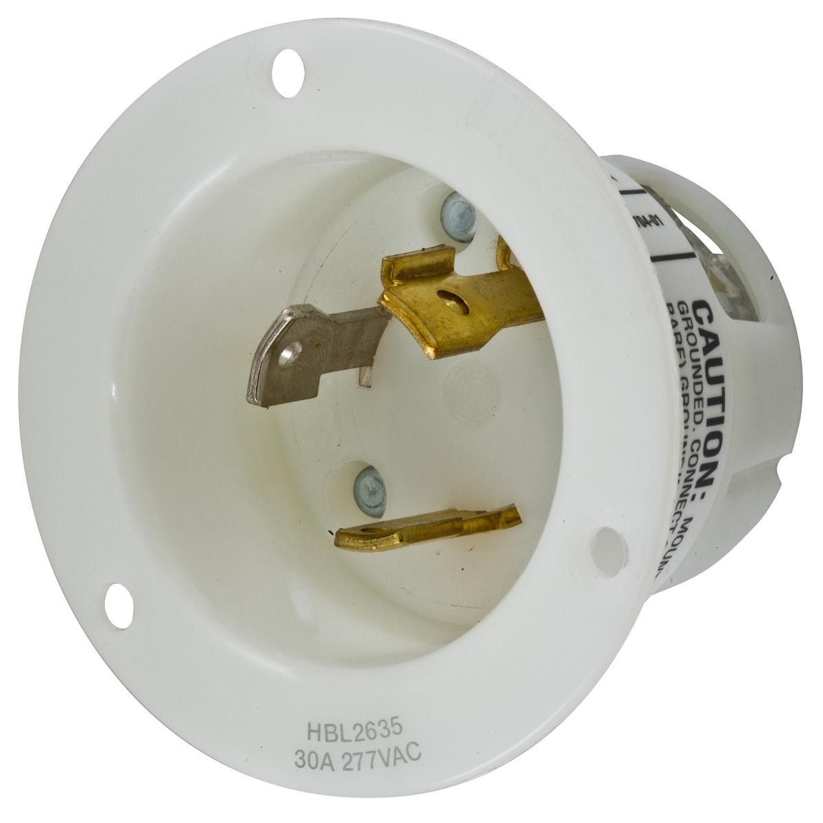 Hubbell Wiring Device-Kellems HBL2635 Locking Flanged Inlets & Outlets