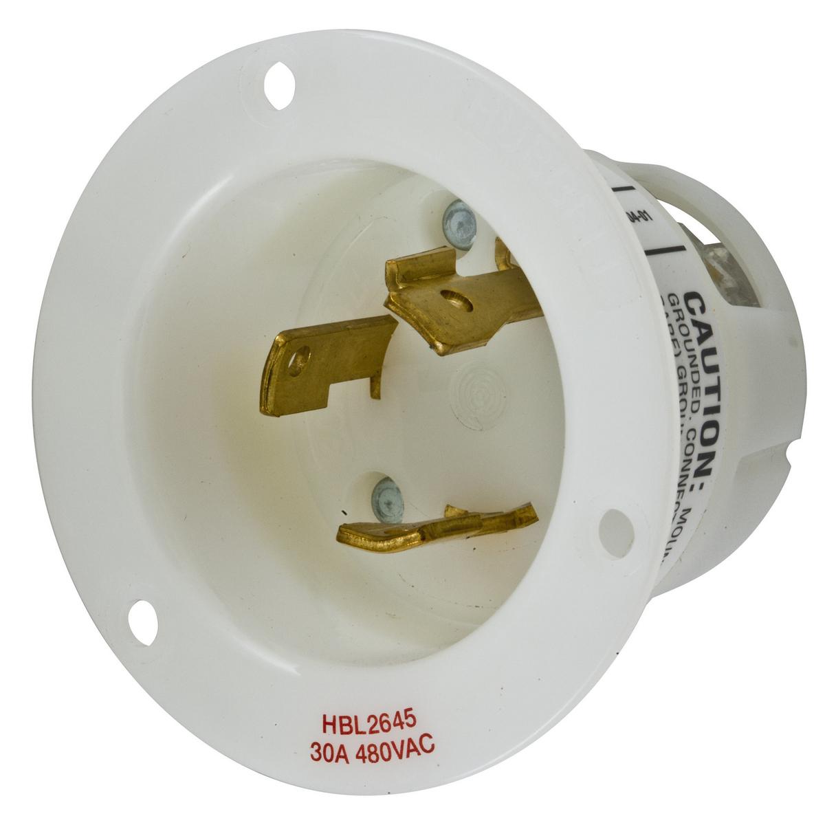 Hubbell Wiring Device-Kellems HBL2645 Locking Flanged Inlets & Outlets