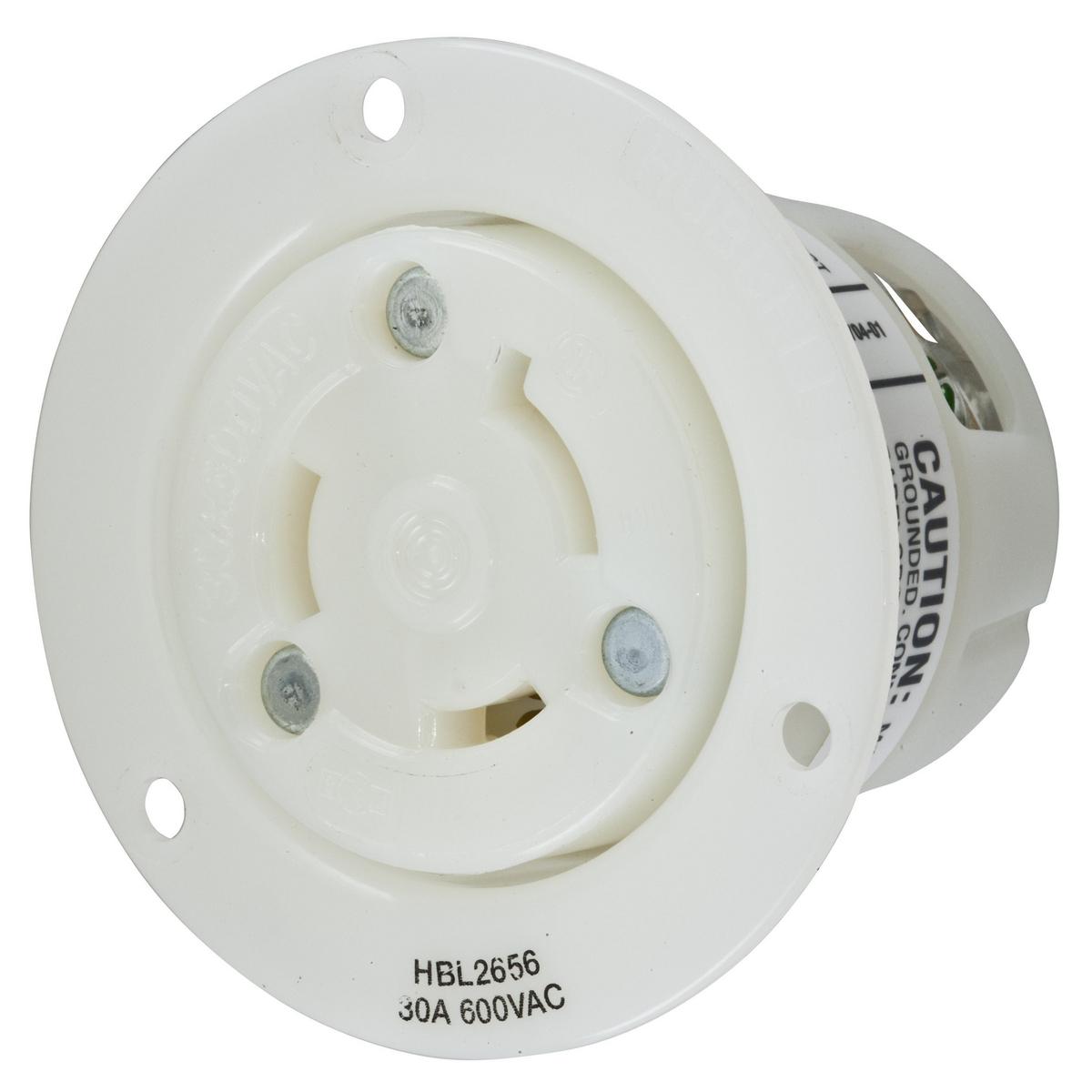 Hubbell Wiring Device-Kellems HBL2656 Locking Flanged Inlets & Outlets