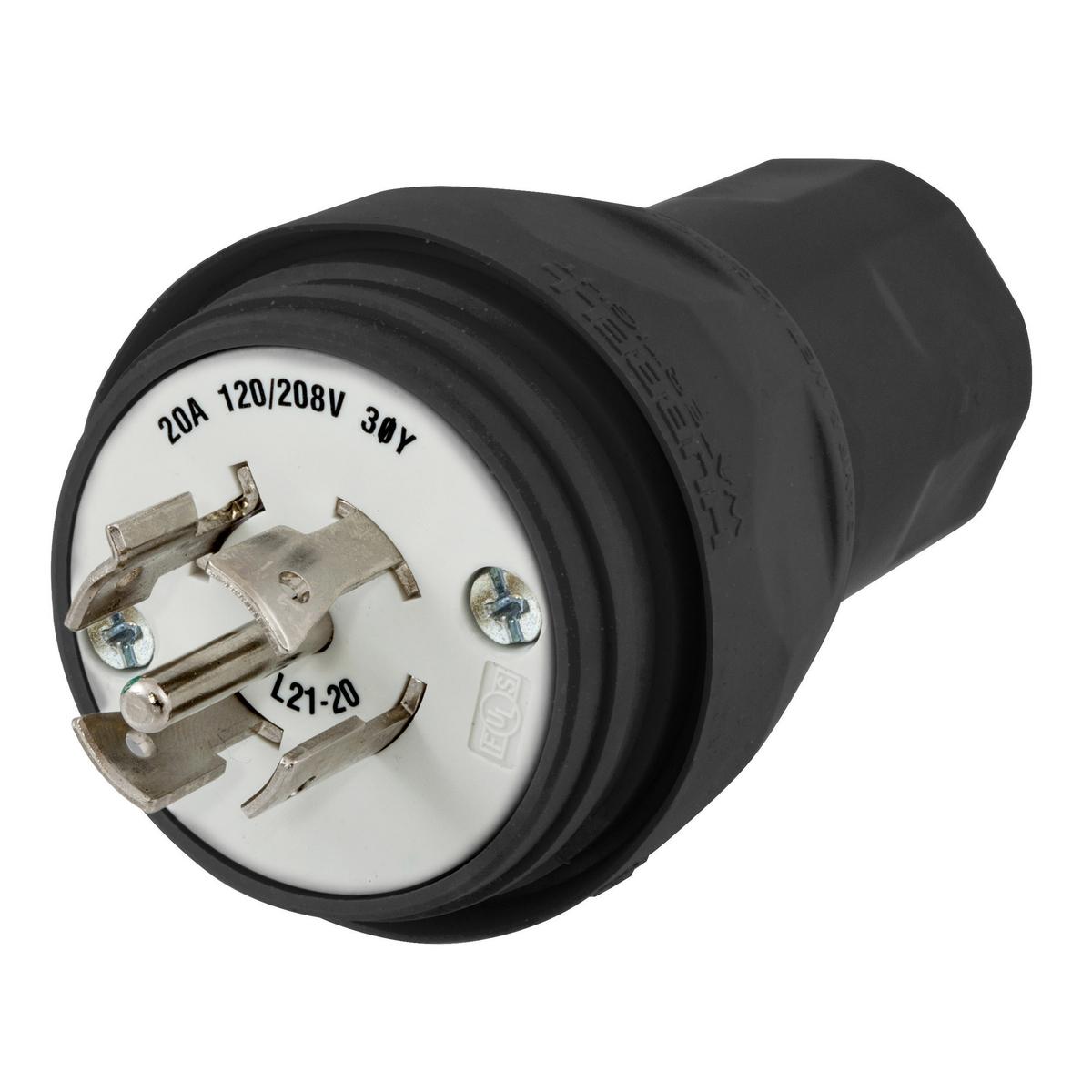 Hubbell Wiring Device-Kellems HBL26W81BK Locking Plugs