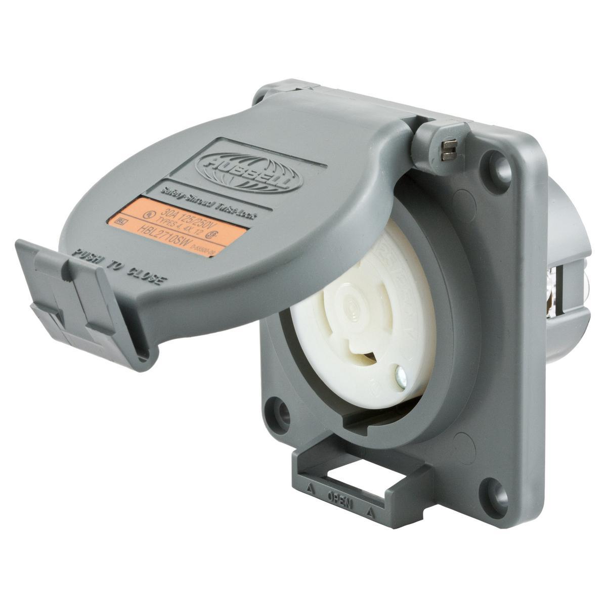 Hubbell Wiring Device-Kellems HBL2710SW Locking Receptacles