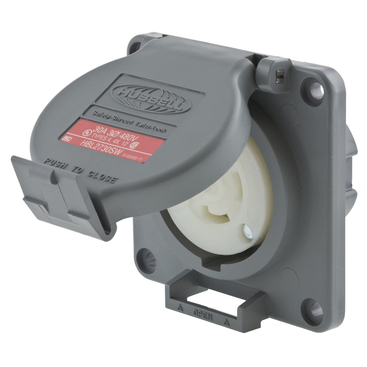 Hubbell Wiring Device-Kellems HBL2730SW Locking Receptacles