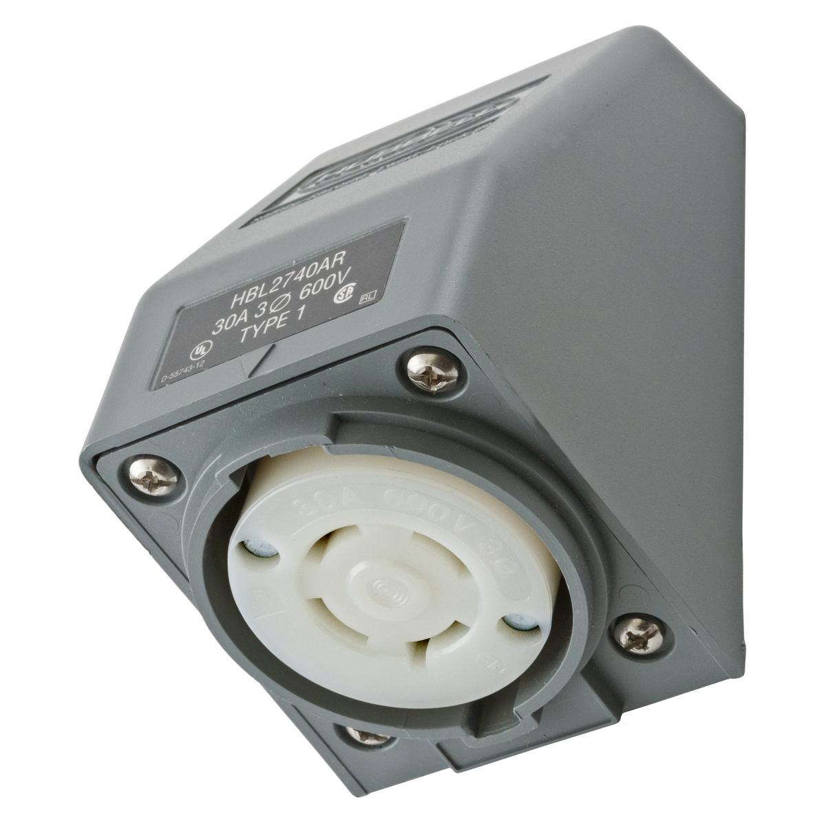 Hubbell Wiring Device-Kellems HBL2740AR Locking Receptacles