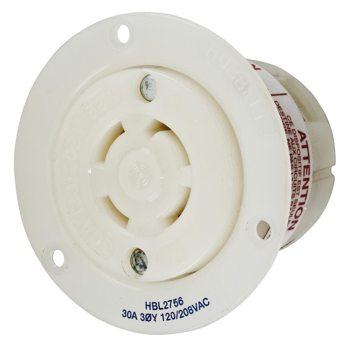 Hubbell Wiring Device-Kellems HBL2756 Locking Flanged Inlets & Outlets