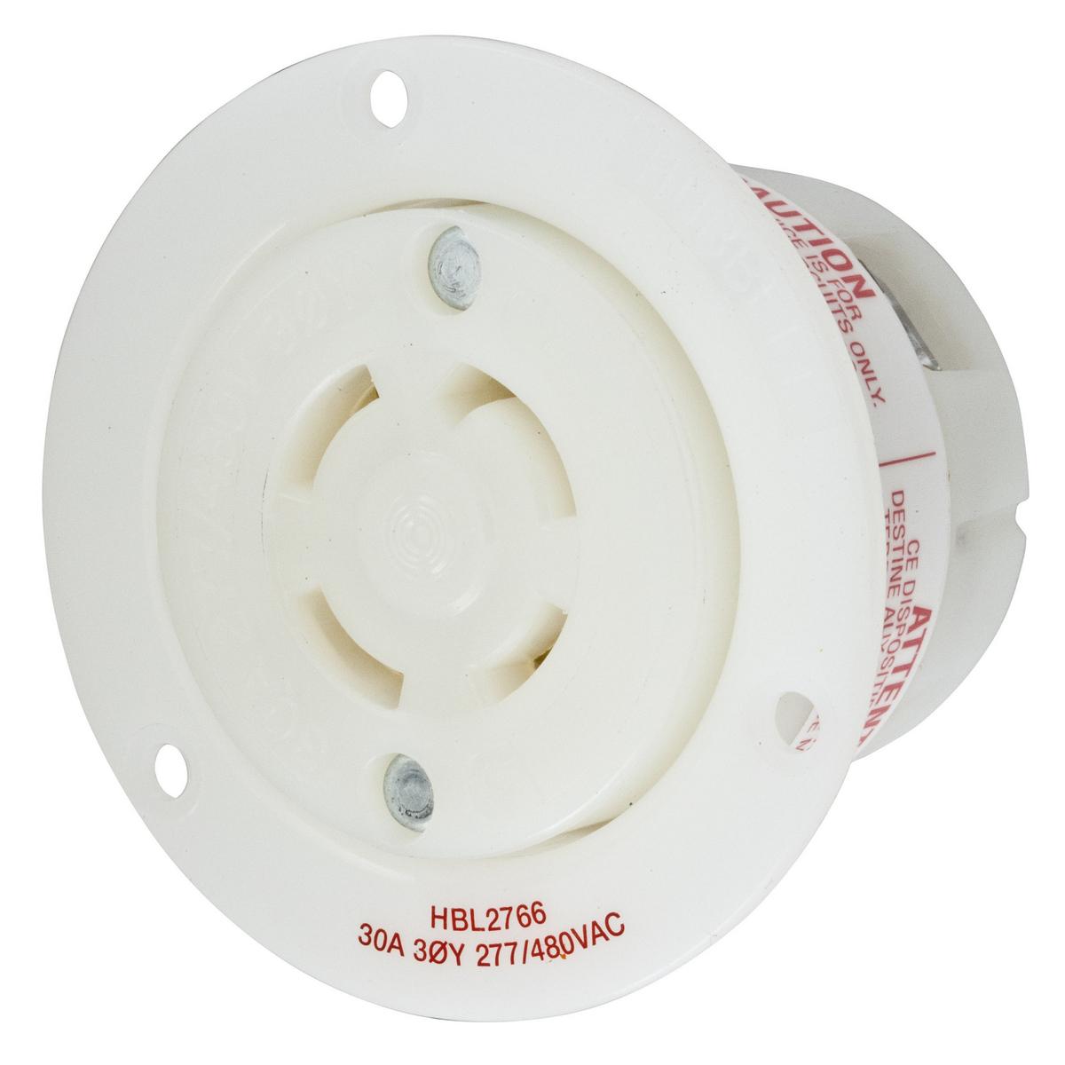 Hubbell Wiring Device-Kellems HBL2766 Locking Flanged Inlets & Outlets