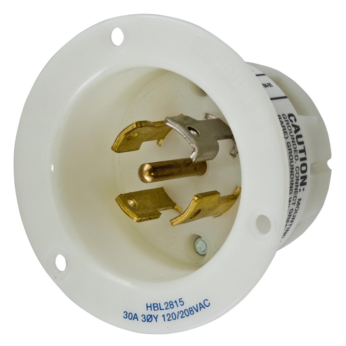 Hubbell Wiring Device-Kellems HBL2815 Locking Flanged Inlets & Outlets