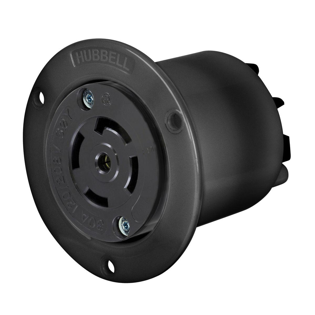 Hubbell Wiring Device-Kellems HBL2816STBK Locking Receptacles