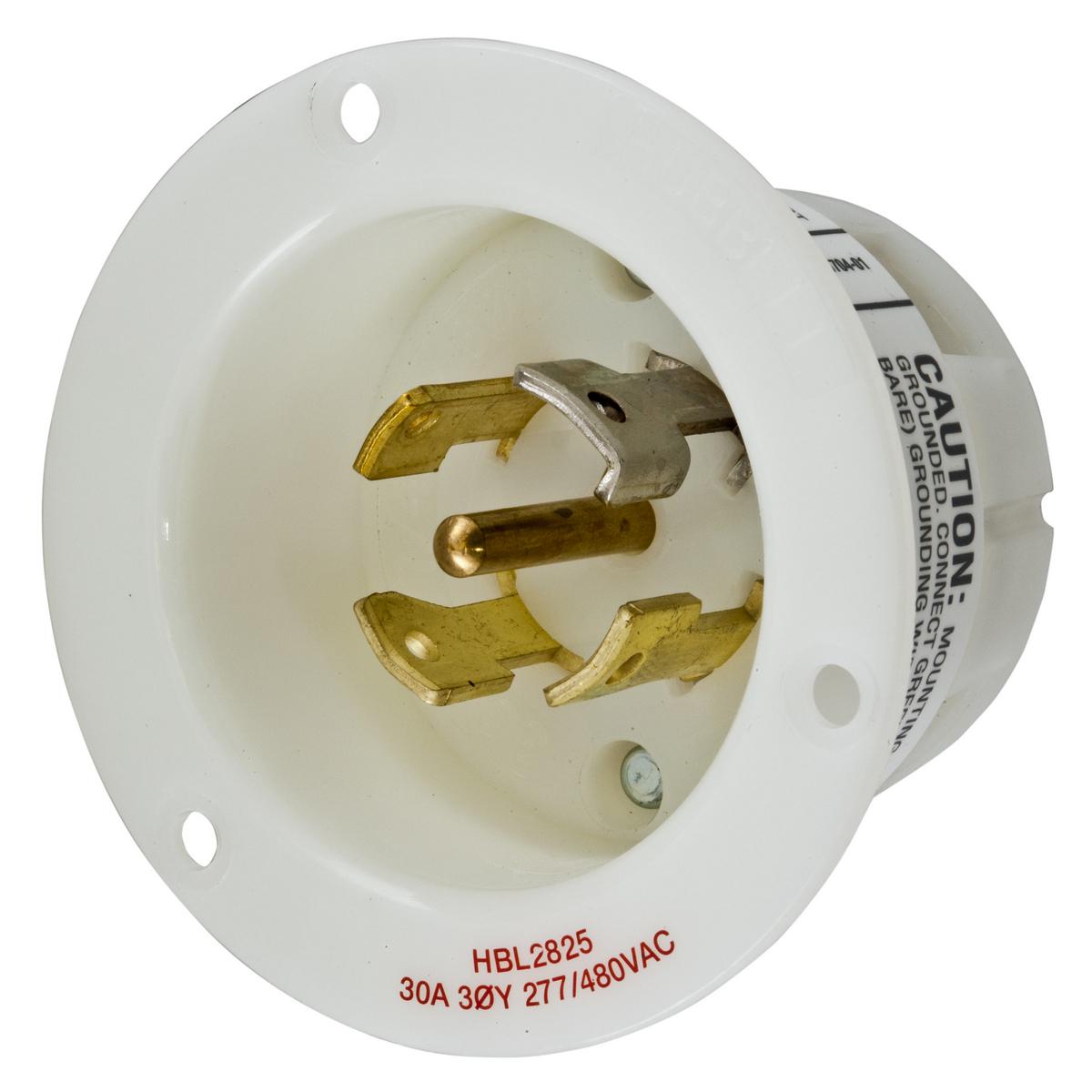 Hubbell Wiring Device-Kellems HBL2825 Locking Flanged Inlets & Outlets